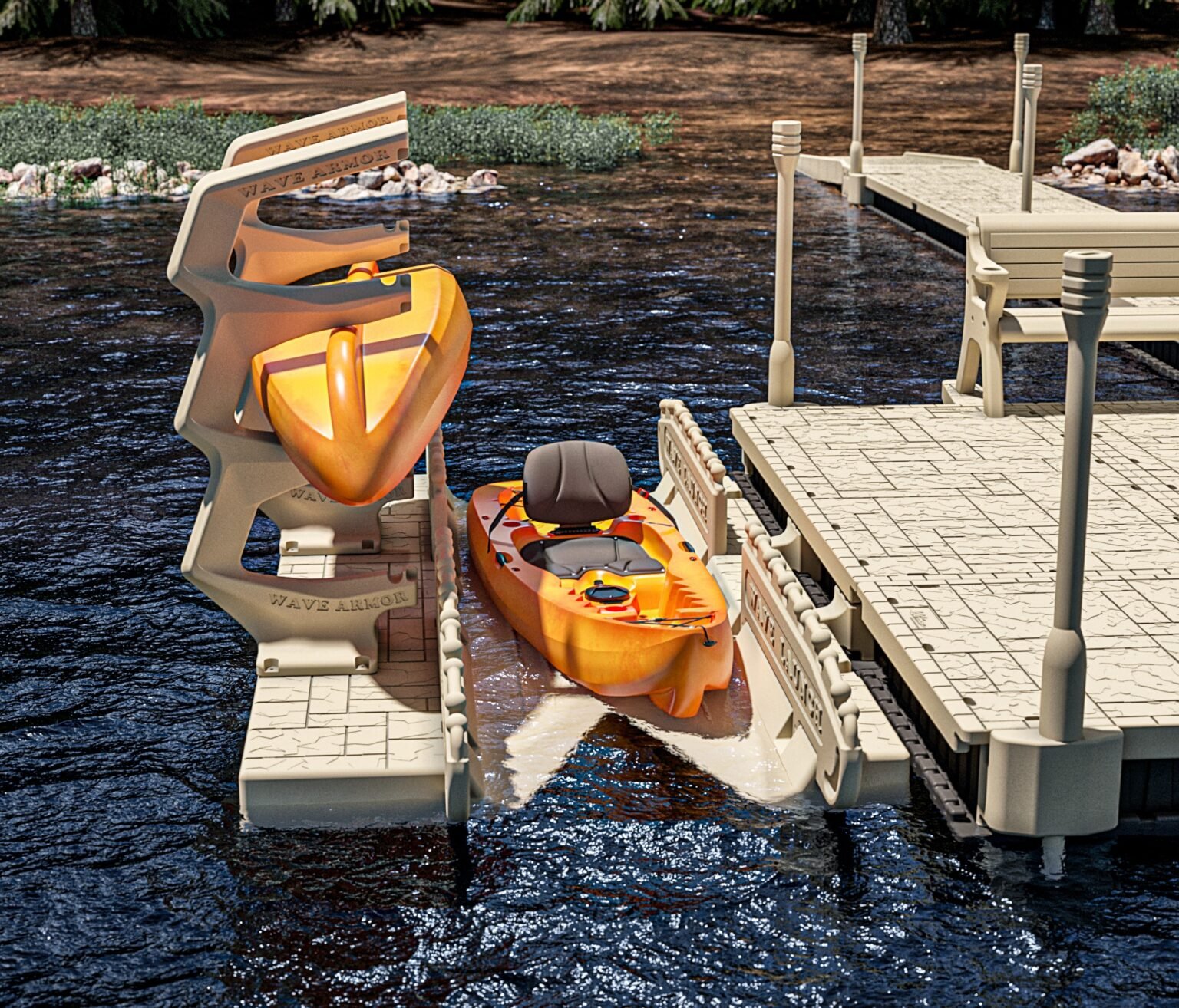 Kayak Launch with 2 Rails 10
